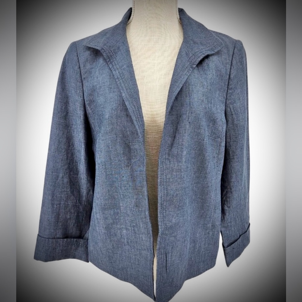 New! Talbots blue linen blazer - new with tags! 8P